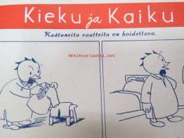 Kotiliesi 1945 nr 20, sis. mm. seur. artikkelit / kuvat / mainokset; Kansikuva Martta Wendelin, Kas-Kas kengänpohjavoide, Ohran jätetähkistä talkkunoita,
