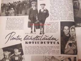 Kotiliesi 1945 nr 21, sis. mm. seur. artikkelit / kuvat / mainokset; Kotiapulaispula ja talousharjoittelu, Tunnettuja naisia kotioloissaan - kansanedustaja Martta