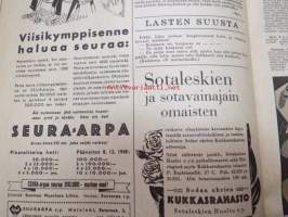 Kotiliesi 1945 nr 21, sis. mm. seur. artikkelit / kuvat / mainokset; Kotiapulaispula ja talousharjoittelu, Tunnettuja naisia kotioloissaan - kansanedustaja Martta