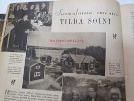 Kotiliesi 1945 nr 23, sis. mm. seur. artikkelit / kuvat / mainokset; Kansikuva sommitellut Doris Bengström, Mänttä paperinenäliinoja, Miten saataisiin