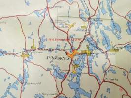 Jyväskylä matkailukartta / turistkarta / tourist´s map 1952