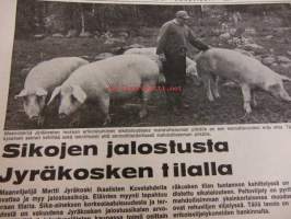Koneviesti 1971 / 21 sis mm. Traktoreitten jarrut,vastaako käytäntö mainosten lupauksia,testi.Valssattu vaihtoehto viljan tuoresäilöntään.Varsta