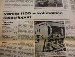 Koneviesti 1971 / 21 sis mm. Traktoreitten jarrut,vastaako käytäntö mainosten lupauksia,testi.Valssattu vaihtoehto viljan tuoresäilöntään.Varsta