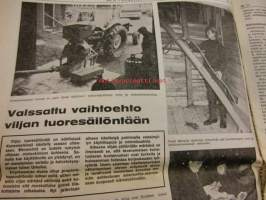 Koneviesti 1971 / 21 sis mm. Traktoreitten jarrut,vastaako käytäntö mainosten lupauksia,testi.Valssattu vaihtoehto viljan tuoresäilöntään.Varsta