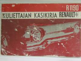 Renault R1190 Kuljettajan käsikirja