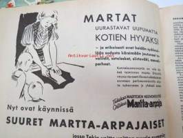 Kotiliesi 1945 nr 5,  Maaliskuu 1945 sis. mm. seur. artikkelit / kuvat / mainokset; Kansikuva sommitellut Doris Bengström, Pula-ajan talon mallipiirros