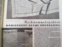 Kotiliesi 1945 nr 8, Huhtikuu sis.  Kansikuva Martta Wendelin, Ajankuvaa kevät 1945. Onko puutarhasi vihreä avara kotisi? Alli Kivivuori esitellään.