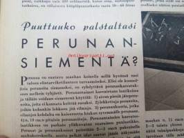 Kotiliesi 1945 nr 9, toukokuu   Kansikuva Martta Wendelin; kevätkylvö.  Puutalo Oy, Tyttärien kerho, Nykyhetken kansanhuoltonäköaloja, Ajankuvaa kevät 1945