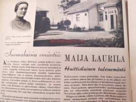 Kotiliesi 1945 nr 9, toukokuu   Kansikuva Martta Wendelin; kevätkylvö.  Puutalo Oy, Tyttärien kerho, Nykyhetken kansanhuoltonäköaloja, Ajankuvaa kevät 1945