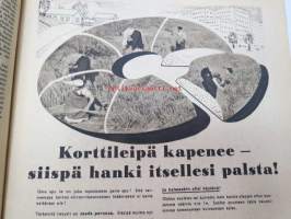 Kotiliesi 1945 nr 10, sis. mm. seur. artikkelit / kuvat / mainokset; Puutalo Oy, Enso-Gutzeit Oy pakkauslaatikot, Kotien helluntai, Nuorten siviilikesä, Syöpä -