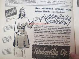 Kotiliesi 1945 nr 10, sis. mm. seur. artikkelit / kuvat / mainokset; Puutalo Oy, Enso-Gutzeit Oy pakkauslaatikot, Kotien helluntai, Nuorten siviilikesä, Syöpä -