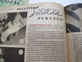 Kotiliesi 1945 nr 11, sis. mm. seur. artikkelit / kuvat / mainokset; Kirjontamalleja &quot;Kesän kukkasia&quot; pieniin pukuihin, Raunioista rauhan työhön, Kotien