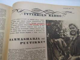 Kotiliesi 1945 nr 11, sis. mm. seur. artikkelit / kuvat / mainokset; Kirjontamalleja &quot;Kesän kukkasia&quot; pieniin pukuihin, Raunioista rauhan työhön, Kotien