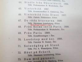 Victor Westerholm-utställning i Ateneum 1920 Finska Konstföreningen -näyttelyluettelo