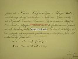 Välborne Herr Stadsfiskal F.W. Ridd...? i Raumo (Rauma) -asiakirja v. 1858