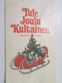 Tule Joulu kultainen, joulupussi - käyttämätön pakkaus