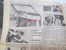 Moottoriviesti 1967 nr 2, sis. mm. seur. artikkelit / kuvat / mainokset; Fiat 1100, Kestotesti VW 1500 - Volkswagen Variant - Opel Kadett, Fiat 124 3kk koeajoraportt