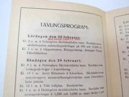 Helsingfors Vinteridrottvecka 1920 -broschyr -esite / ohjelma ruotsinkielinen