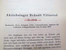 Aktieolag Brändö Villastad 1918 Berättelse öfver bolagets tolfte verksamhetsår