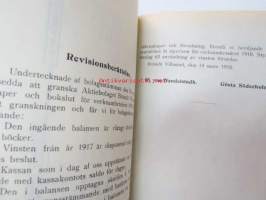 Aktieolag Brändö Villastad 1918 Berättelse öfver bolagets tolfte verksamhetsår
