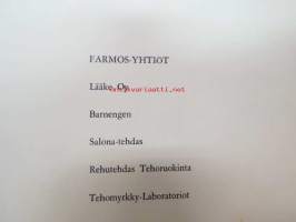 Tropit - Suomalaisten kirjailijoiden kokemuksia lääkkeiden ja lääkäreiden parissa - Farmos Oy:n kustantama lahjakirja sidosryhmilleen