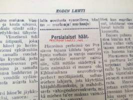 Kodin Lehti 1916 nr 45 -sisältää lyhyitä kertomuksia, asiapitoisia artikkeleita, ajanvietettä, ilmoituksia, ilmestynyt Uudessakaupungissa