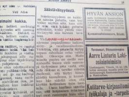 Kodin Lehti 1916 nr 45 -sisältää lyhyitä kertomuksia, asiapitoisia artikkeleita, ajanvietettä, ilmoituksia, ilmestynyt Uudessakaupungissa