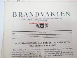 Brandvakten 1924 provnummer + 1925 nr 7, 5, 4, 3, 2 -palo-kunta-alan lehti, ruotsiksi