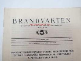 Brandvakten 1924 provnummer + 1925 nr 7, 5, 4, 3, 2 -palo-kunta-alan lehti, ruotsiksi