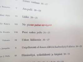 Tropit - Suomalaisten kirjailijoiden kokemuksia lääkkeiden ja lääkäreiden parissa - Farmos Oy:n kustantama lahjakirja sidosryhmilleen