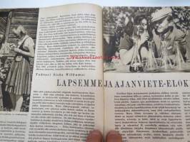 Kotiliesi 1943 nr 21, sisältää mm. seur. artikkelit / kuvat / mainokset; Kansikuvan sommitellut Doris Bengström, Neulotaan riepumattoja, Tyttärien kerho,