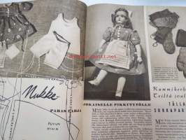 Kotiliesi 1943 nr 21, sisältää mm. seur. artikkelit / kuvat / mainokset; Kansikuvan sommitellut Doris Bengström, Neulotaan riepumattoja, Tyttärien kerho,