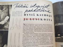 Kotiliesi 1943 nr 21, sisältää mm. seur. artikkelit / kuvat / mainokset; Kansikuvan sommitellut Doris Bengström, Neulotaan riepumattoja, Tyttärien kerho,