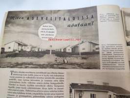 Kotiliesi 1943 nr 19, Kansikuvan sommitellut Doris Bengström; aihe koulutarvikkeita ja eväät syksy 1943. Hermolääkäri ajattelee väsynyttä