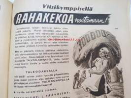 Kotiliesi 1943 nr 19, Kansikuvan sommitellut Doris Bengström; aihe koulutarvikkeita ja eväät syksy 1943. Hermolääkäri ajattelee väsynyttä