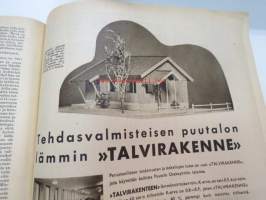 Kotiliesi 1943 nr 19, Kansikuvan sommitellut Doris Bengström; aihe koulutarvikkeita ja eväät syksy 1943. Hermolääkäri ajattelee väsynyttä