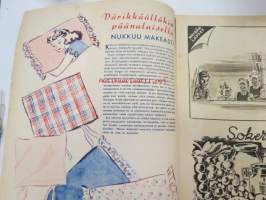 Kotiliesi 1943 nr 16, sisältää mm. seur. artikkelit / kuvat / mainokset; Kansikuvan sommitellut Doris Bengström, Värikäs päänalunen, Tyttärien kerho, Kun