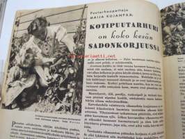 Kotiliesi 1943 nr 16, sisältää mm. seur. artikkelit / kuvat / mainokset; Kansikuvan sommitellut Doris Bengström, Värikäs päänalunen, Tyttärien kerho, Kun