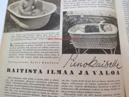 Kotiliesi 1943 nr 12, sisältää mm. seur. artikkelit / kuvat / mainokset; Puiset lastenrattaat, Saadaanko lopultakin lastensairaala?, Kesätyöt hedelmä- ja