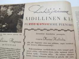 Kotiliesi 1943 nr 10, Ajankuvaa kesä 1943 Kansikuva Doris Bengström, Ruokaohjeita mm vesirinkilät.  Onko omaisesi hautakumpu kunnossa.