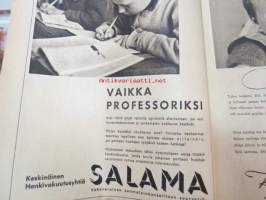 Kotiliesi 1943 nr 8, sisältää mm. seur. artikkelit / kuvat / mainokset; Kansikuva Doris Bengström (kuvassa mukana Dora Jungin Sotilaan koti -liina), Keinutuoli