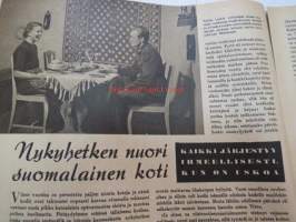 Kotiliesi 1943 nr 5, sisältää mm. seur. artikkelit / kuvat / mainokset; Kansikuvan sommitellut Doris Bengström, Kirjottuja kesälaukkuja, Keskipäivällä