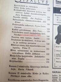 Kotiliesi 1943 nr 5, sisältää mm. seur. artikkelit / kuvat / mainokset; Kansikuvan sommitellut Doris Bengström, Kirjottuja kesälaukkuja, Keskipäivällä