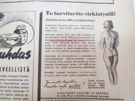 Kotiliesi 1943 nr 4, helmikuu Kansikuva Martta Wendelin.  Irtileikattava Keppihevonen Poku sisäkannessa.  Presidentti Rito Ryti