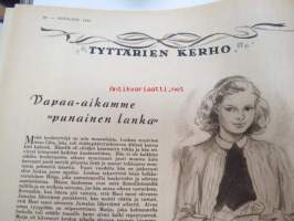 Kotiliesi 1943 nr 4, helmikuu Kansikuva Martta Wendelin.  Irtileikattava Keppihevonen Poku sisäkannessa.  Presidentti Rito Ryti