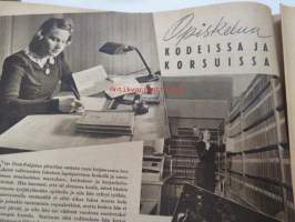 Kotiliesi 1943 nr 4, helmikuu Kansikuva Martta Wendelin.  Irtileikattava Keppihevonen Poku sisäkannessa.  Presidentti Rito Ryti