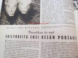 Kotiliesi 1943 nr 4, helmikuu Kansikuva Martta Wendelin.  Irtileikattava Keppihevonen Poku sisäkannessa.  Presidentti Rito Ryti