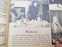 Kotiliesi 1943 nr 3, helmikuu Kansikuvan sommitellut Doris Bengström, Vuoden kuvat, Kinkerit, Jos perheenemäntä kuolee. Kinkerit.