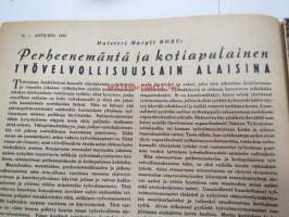 Kotiliesi 1943 nr 3, helmikuu Kansikuvan sommitellut Doris Bengström, Vuoden kuvat, Kinkerit, Jos perheenemäntä kuolee. Kinkerit.
