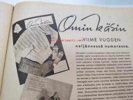 Kotiliesi 1943 nr 3, helmikuu Kansikuvan sommitellut Doris Bengström, Vuoden kuvat, Kinkerit, Jos perheenemäntä kuolee. Kinkerit.